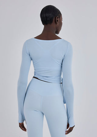 LC Wrap Top Women’s Aloe Wrap Top Blue Mist