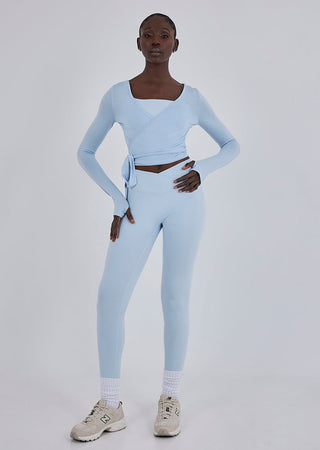 LC Wrap Top Women’s Aloe Wrap Top Blue Mist
