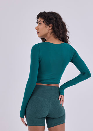 Women's Wrap Top Deep Teal