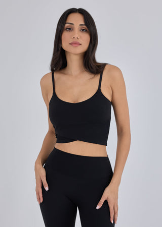 LC Wrapped Cami Women's Wrap Cami Top Black