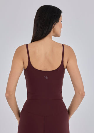 LC Wrapped Cami Women's Wrap Cami Top Dark Burgundy