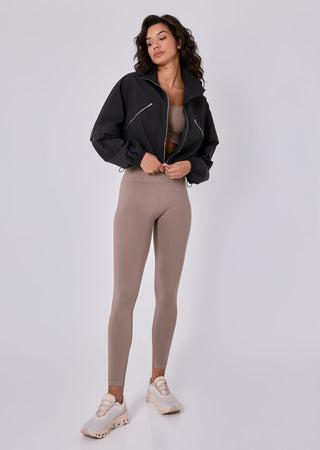 LC Zip top Womens Ripstop Zip Through Jacket Black