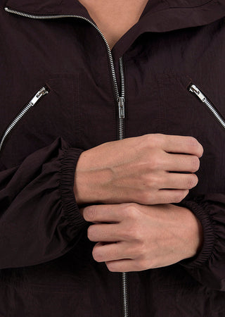 LC Zip top Womens Ripstop Zip Through Jacket Dark Cocoa