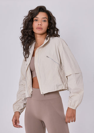 LC Zip top Womens Ripstop Zip Through Jacket Stone