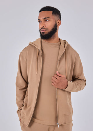 LC Zip Up Men's Zip Up Hoodie Camel
