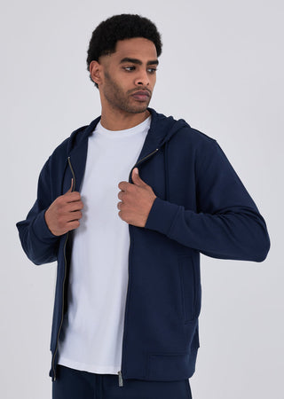 LC Zip Up Mens All Around Lounge Zip Up Hoodie Dark Navy